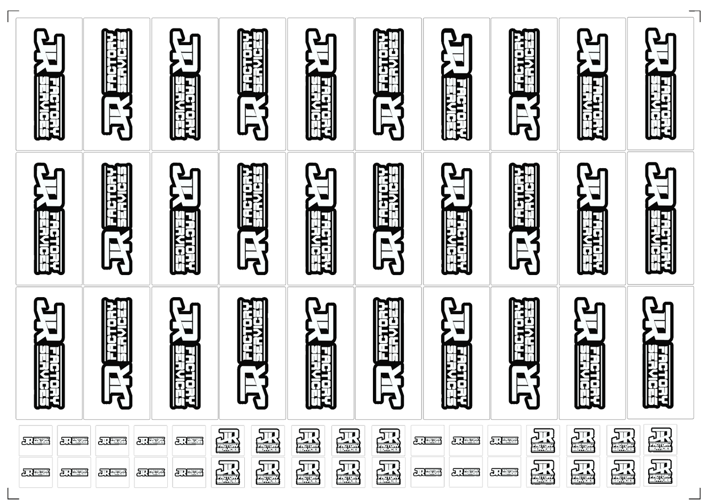 100- Suspension Fork Stickers with business Name