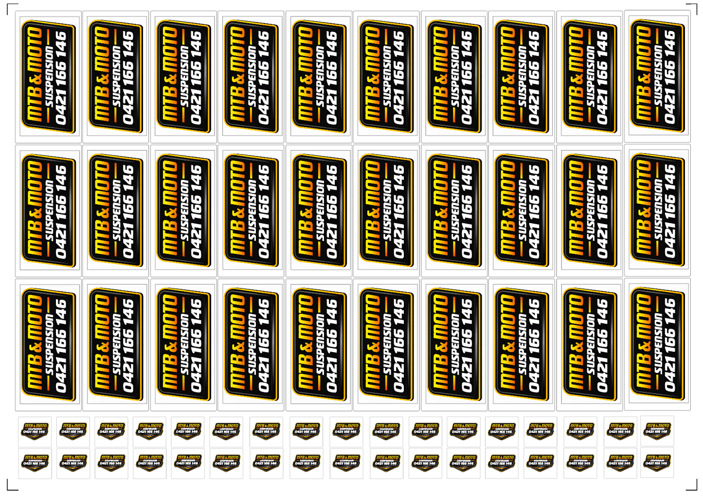 100- Suspension Fork Stickers with business Name